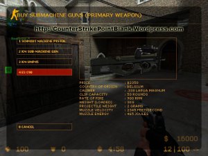 Point Blank style P90 VGUI for Counter Strike: Source